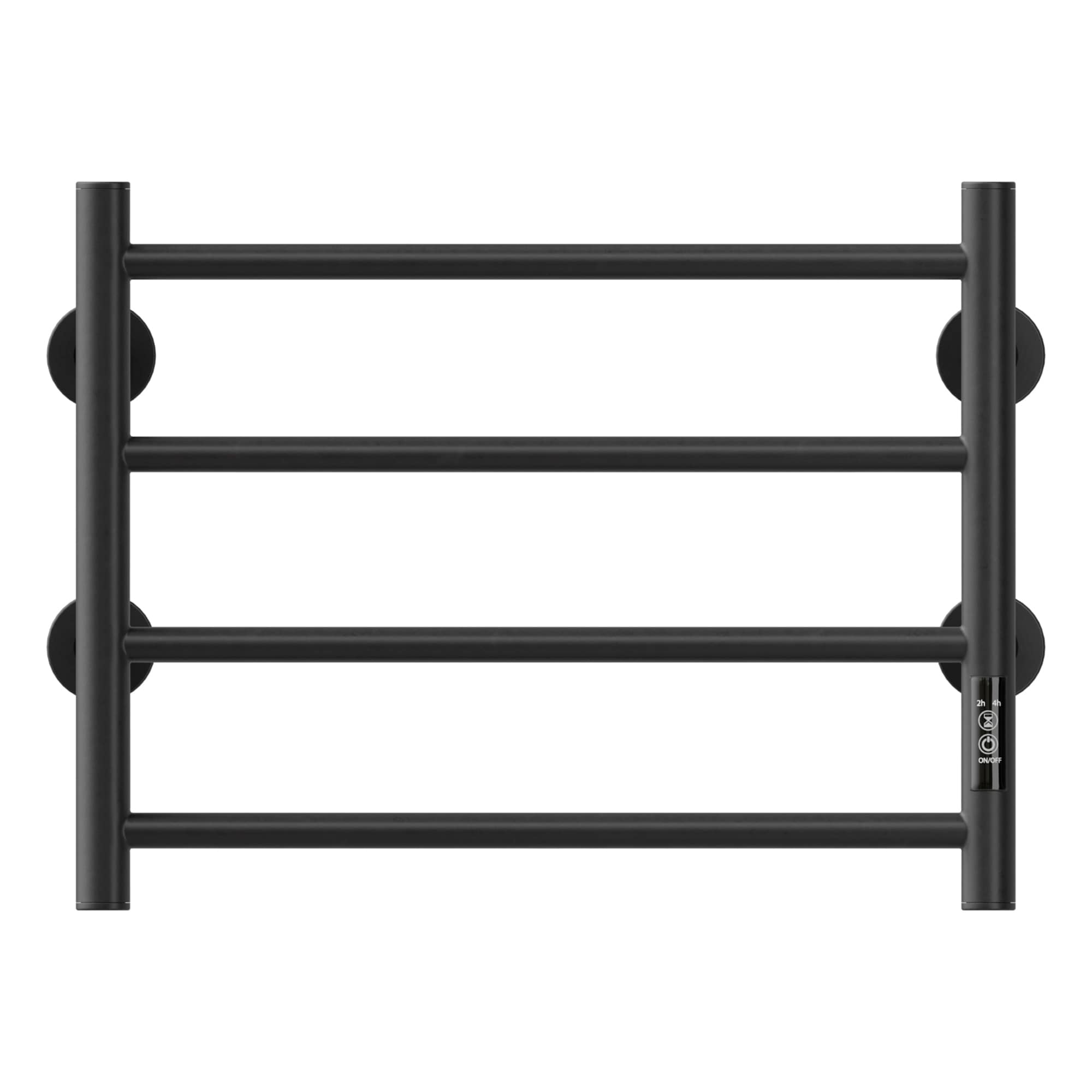 Electric Heated Towel Warmer 4 Bars For Bathroom, Stainless Steel Wall Mounted Heated Towel Drying Rack Black_voghion.com